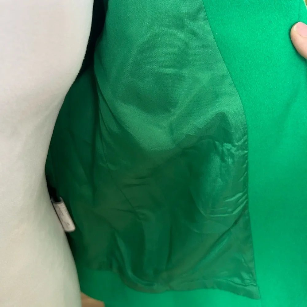 VTG Vibrant Green Women's Wool and Cashmere Blend Blazer - Picture 6 of 10